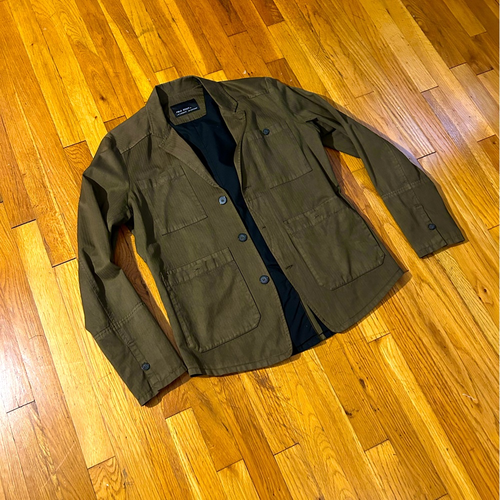Men's Olive Utility Field Jacket - Unbranded